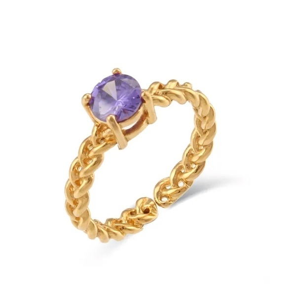 Waterproof 18k  gold plated adjustable ring - Picture 3 of 5